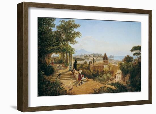 Naples Seen from the Slopes of the Vomero-Carl Wilhelm Goetzloff-Framed Art Print