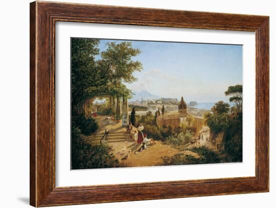 Naples Seen from the Slopes of the Vomero-Carl Wilhelm Goetzloff-Framed Art Print