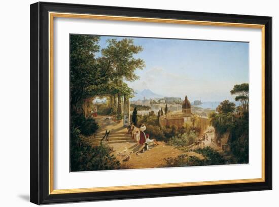 Naples Seen from the Slopes of the Vomero-Carl Wilhelm Goetzloff-Framed Art Print