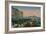 Naples - View of the Grand Hotel Santa Lucia and Mount Vesuvius. Postcard Sent in 1913-Italian Photographer-Framed Giclee Print