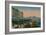 Naples - View of the Grand Hotel Santa Lucia and Mount Vesuvius. Postcard Sent in 1913-Italian Photographer-Framed Giclee Print