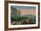 Naples - View of the Grand Hotel Santa Lucia and Mount Vesuvius. Postcard Sent in 1913-Italian Photographer-Framed Giclee Print