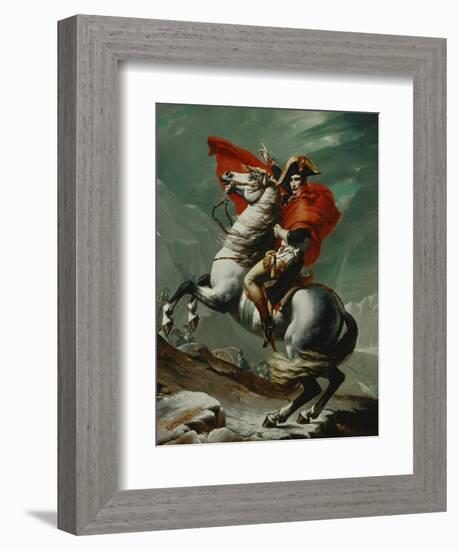 Napoleon (1769-1821) Crossing the Saint Bernhard Pass, 1801/2-Jacques-Louis David-Framed Giclee Print