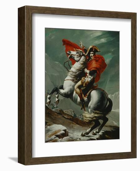 Napoleon (1769-1821) Crossing the Saint Bernhard Pass, 1801/2-Jacques-Louis David-Framed Giclee Print