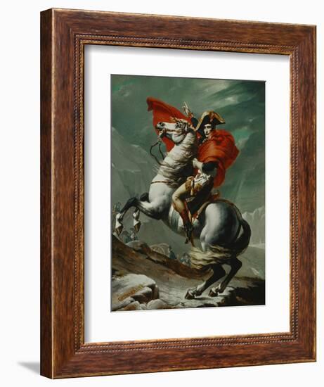 Napoleon (1769-1821) Crossing the Saint Bernhard Pass, 1801/2-Jacques-Louis David-Framed Giclee Print