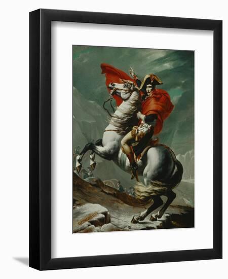 Napoleon (1769-1821) Crossing the Saint Bernhard Pass, 1801/2-Jacques-Louis David-Framed Giclee Print