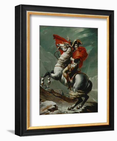 Napoleon (1769-1821) Crossing the Saint Bernhard Pass, 1801/2-Jacques-Louis David-Framed Giclee Print