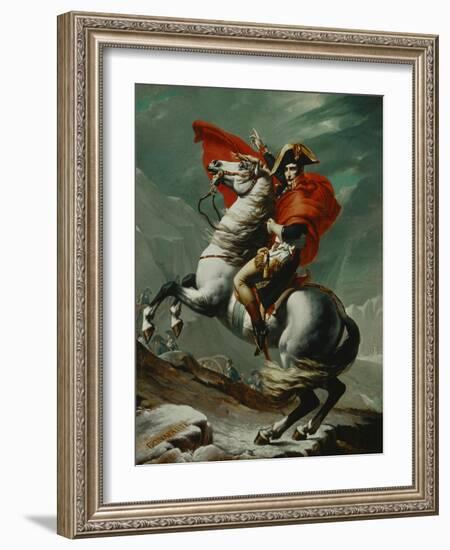 Napoleon (1769-1821) Crossing the Saint Bernhard Pass, 1801/2-Jacques-Louis David-Framed Giclee Print