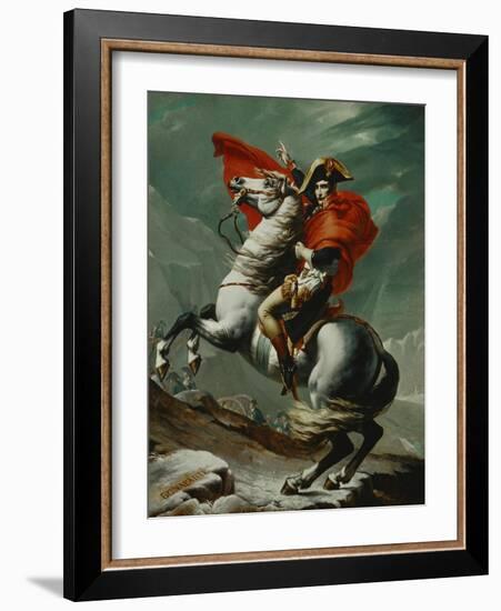 Napoleon (1769-1821) Crossing the Saint Bernhard Pass, 1801/2-Jacques-Louis David-Framed Giclee Print