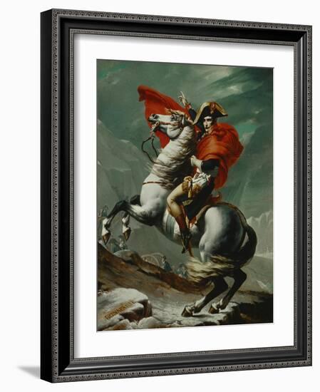 Napoleon (1769-1821) Crossing the Saint Bernhard Pass, 1801/2-Jacques-Louis David-Framed Giclee Print