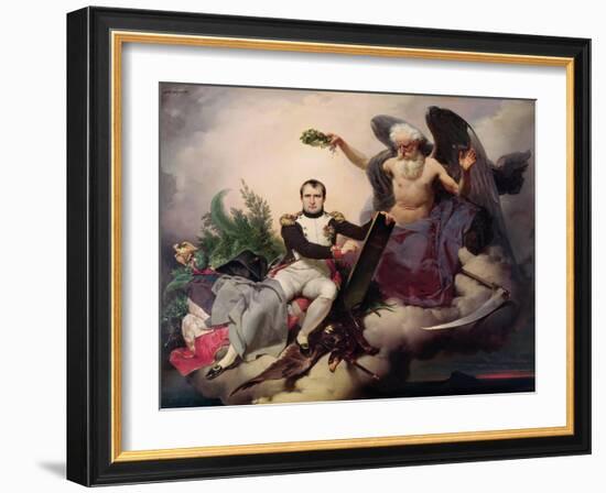 Napoleon (1769-1821) Crowned by Time, Before 1833-Jean Baptiste Mauzaisse-Framed Giclee Print