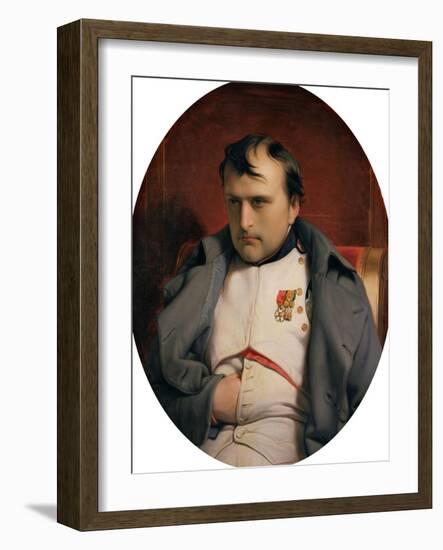 Napoleon (1769-1821) in Fontainebleau, 1846-Hippolyte Delaroche-Framed Giclee Print