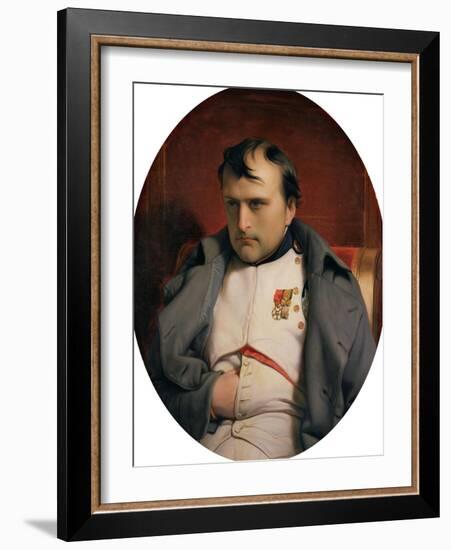 Napoleon (1769-1821) in Fontainebleau, 1846-Hippolyte Delaroche-Framed Giclee Print
