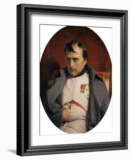 Napoleon (1769-1821) in Fontainebleau, 1846-Hippolyte Delaroche-Framed Giclee Print