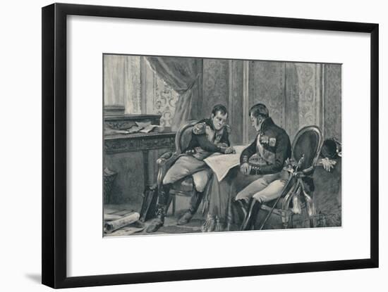 'Napoleon and Alexander at Tilsit Studying The Map of Europe', 1807, (1896)-Unknown-Framed Giclee Print