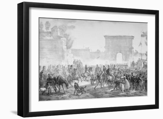 Napoleon and French Army Entering Milan-null-Framed Giclee Print