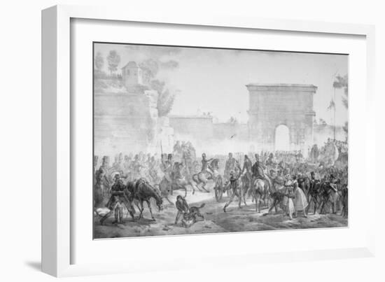 Napoleon and French Army Entering Milan-null-Framed Giclee Print