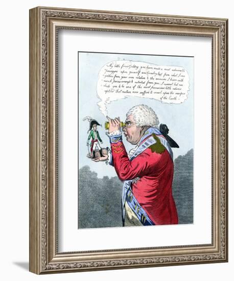 Napoleon and King George III as Gulliver and the King of Brobdingnag, July 1803-James Gillray-Framed Giclee Print