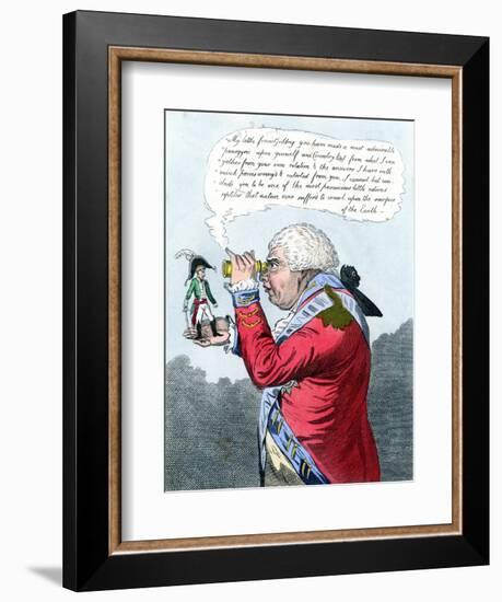 Napoleon and King George III as Gulliver and the King of Brobdingnag, July 1803-James Gillray-Framed Giclee Print