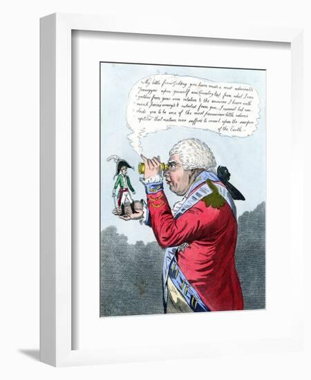 Napoleon and King George III as Gulliver and the King of Brobdingnag, July 1803-James Gillray-Framed Giclee Print