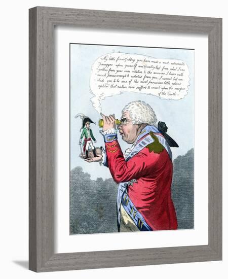 Napoleon and King George III as Gulliver and the King of Brobdingnag, July 1803-James Gillray-Framed Giclee Print