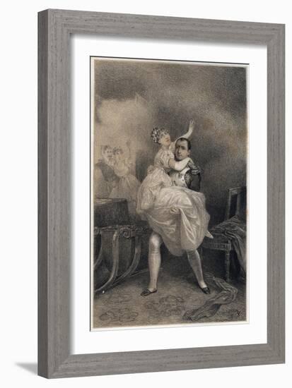 Napoleon and Marie Louise Escaping from the Fire-Stefano Bianchetti-Framed Giclee Print