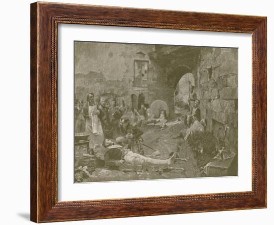 Napoleon and Marshal Lannes at Essling-null-Framed Giclee Print