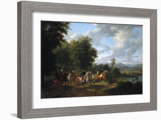 Napoleon and Members of His Court on a Stag Hunt, 1806-Arnold Boonen-Framed Giclee Print