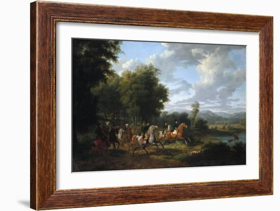 Napoleon and Members of His Court on a Stag Hunt, 1806-Arnold Boonen-Framed Giclee Print