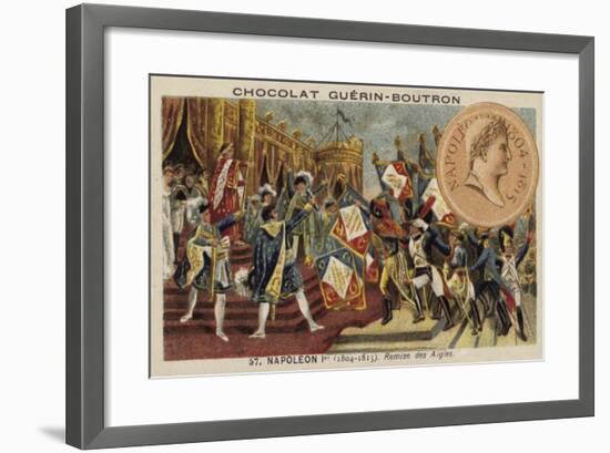 Napoleon and the Distribution of the Eagle Standards, 1804-null-Framed Giclee Print