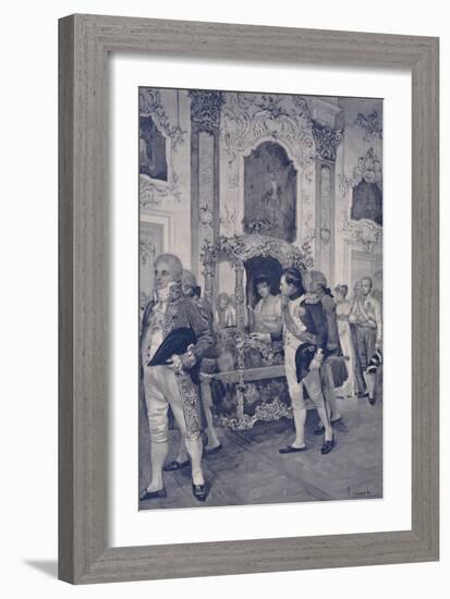 'Napoleon and the Empress of Austria at Dresden', 1812, (1896)-Unknown-Framed Giclee Print