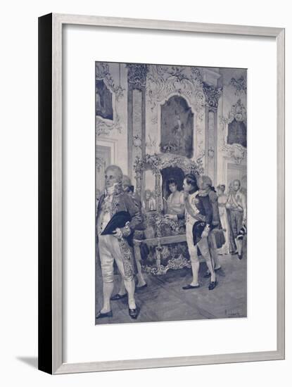 'Napoleon and the Empress of Austria at Dresden', 1812, (1896)-Unknown-Framed Giclee Print