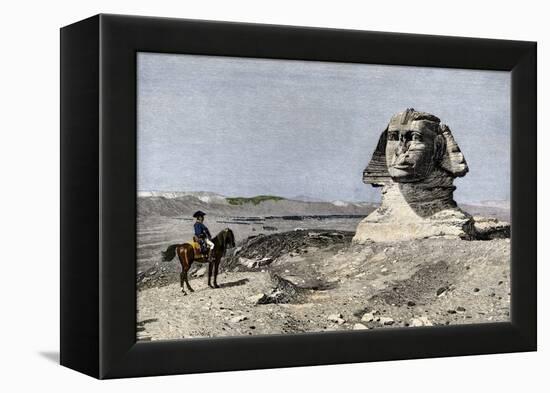 Napoleon and the Sphinx at the Time of the French Invasion of Egypt, c.1798-null-Framed Premier Image Canvas