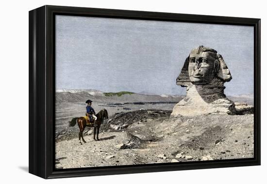 Napoleon and the Sphinx at the Time of the French Invasion of Egypt, c.1798-null-Framed Premier Image Canvas