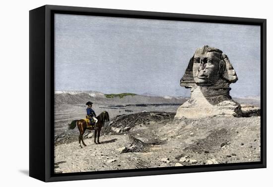 Napoleon and the Sphinx at the Time of the French Invasion of Egypt, c.1798-null-Framed Premier Image Canvas