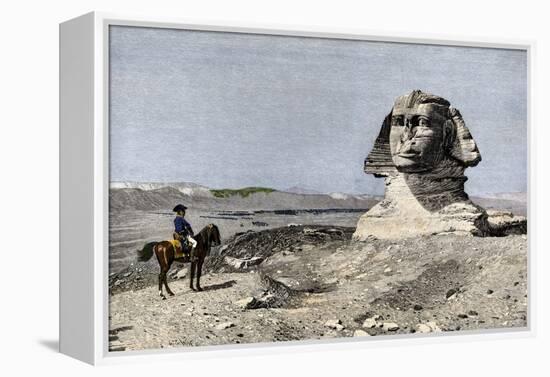 Napoleon and the Sphinx at the Time of the French Invasion of Egypt, c.1798-null-Framed Premier Image Canvas