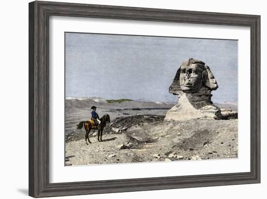 Napoleon and the Sphinx at the Time of the French Invasion of Egypt, c.1798-null-Framed Giclee Print