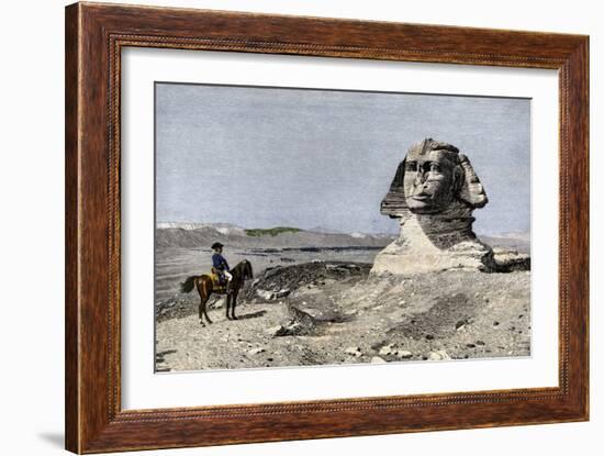 Napoleon and the Sphinx at the Time of the French Invasion of Egypt, c.1798-null-Framed Giclee Print