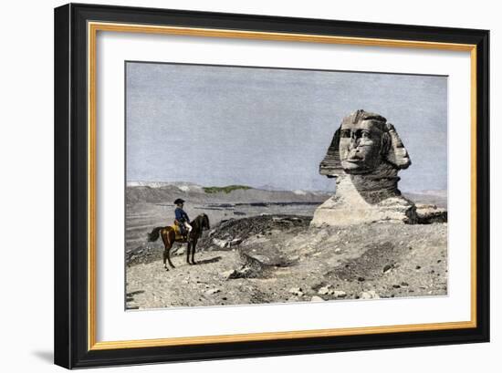 Napoleon and the Sphinx at the Time of the French Invasion of Egypt, c.1798-null-Framed Giclee Print