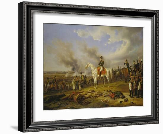 Napoleon Approaching Regensburg, 1840-Albrecht Adam-Framed Giclee Print