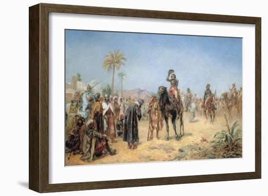 Napoleon Arriving at an Egyptian Oasis-Robert Alexander Hillingford-Framed Giclee Print