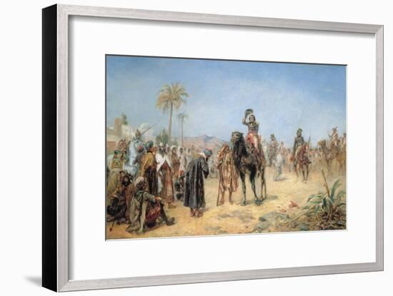 Napoleon Arriving at an Egyptian Oasis-Robert Alexander Hillingford-Framed Giclee Print