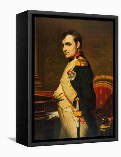 Napoleon as Emperor in His Study Circa 1807-null-Framed Premier Image Canvas