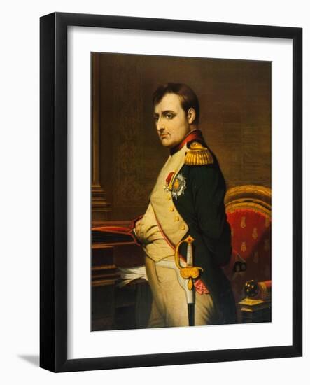 Napoleon as Emperor in His Study Circa 1807-null-Framed Photographic Print