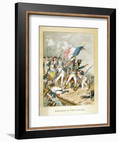 Napoleon at Arcola Bridge, 15 November 1796-null-Framed Giclee Print