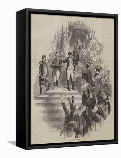 Napoleon at Boulogne-Sir John Gilbert-Framed Premier Image Canvas