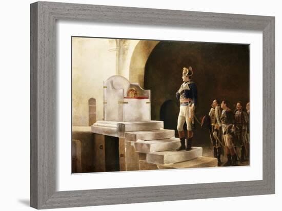 Napoleon at Charlemagne's Throne '98-Henri-Paul Motte-Framed Giclee Print