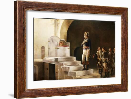 Napoleon at Charlemagne's Throne '98-Henri-Paul Motte-Framed Giclee Print