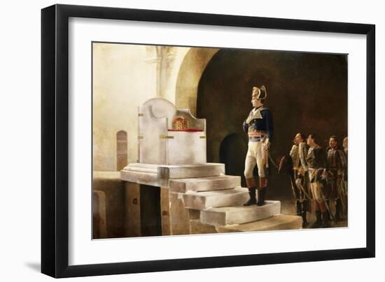 Napoleon at Charlemagne's Throne '98-Henri-Paul Motte-Framed Giclee Print