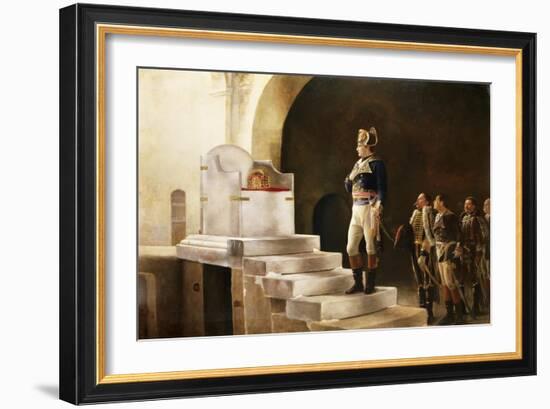 Napoleon at Charlemagne's Throne '98-Henri-Paul Motte-Framed Giclee Print